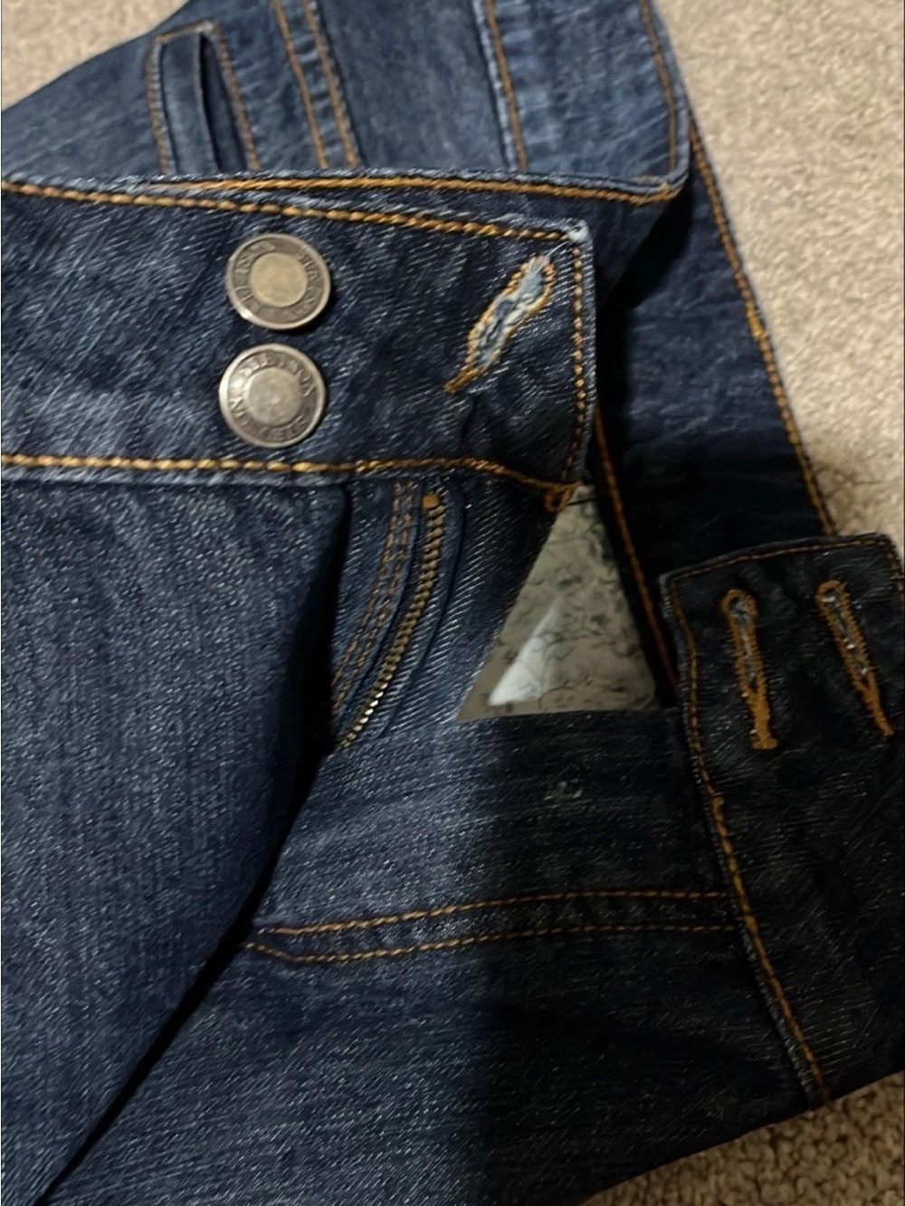 Stetson Women's Boot-Cut Jeans in Dark Blue Denim Sz 12 - Picture 2 of 6